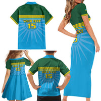 Custom Rwanda Basketball Family Matching Short Sleeve Bodycon Dress and Hawaiian Shirt Go Champions - Wonder Print Shop