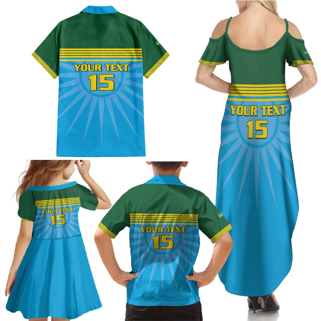Custom Rwanda Basketball Family Matching Summer Maxi Dress and Hawaiian Shirt Go Champions - Wonder Print Shop