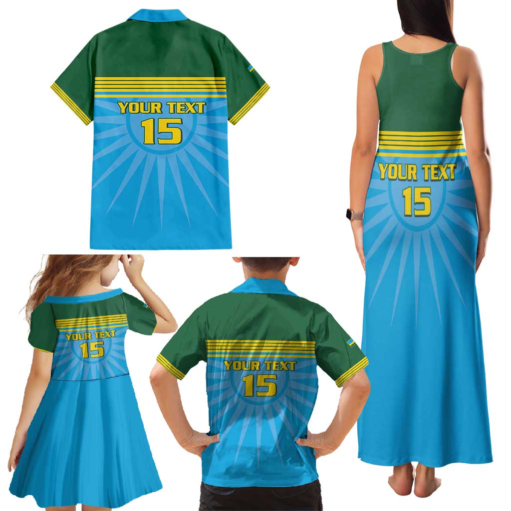 Custom Rwanda Basketball Family Matching Tank Maxi Dress and Hawaiian Shirt Go Champions - Wonder Print Shop