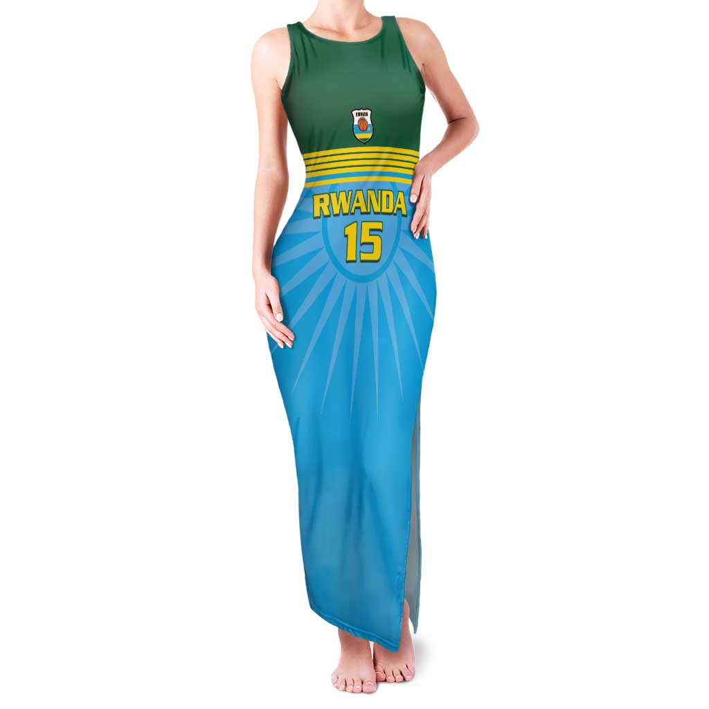 Custom Rwanda Basketball Family Matching Tank Maxi Dress and Hawaiian Shirt Go Champions - Wonder Print Shop