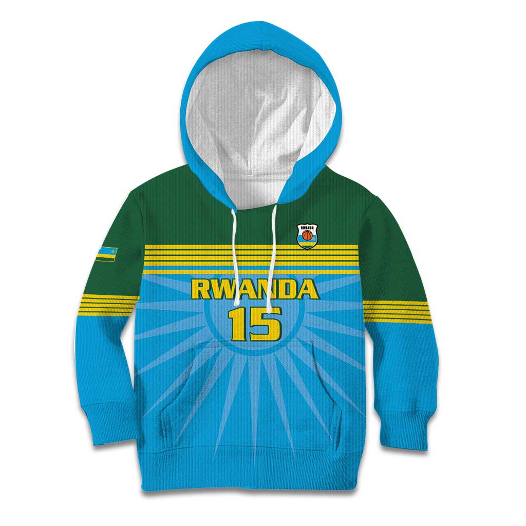 Custom Rwanda Basketball Kid Hoodie Go Champions - Wonder Print Shop