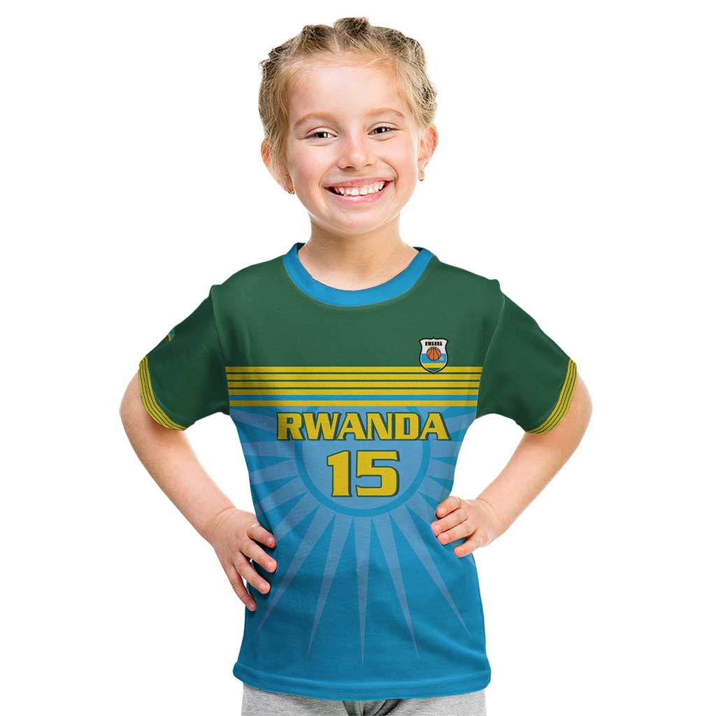 Custom Rwanda Basketball Kid T Shirt Go Champions - Wonder Print Shop