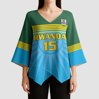 Custom Rwanda Basketball Kimono Sleeve Blouse Go Champions - Wonder Print Shop
