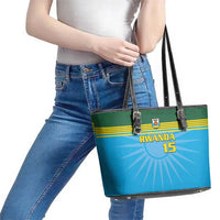 Custom Rwanda Basketball Leather Tote Bag Go Champions - Wonder Print Shop