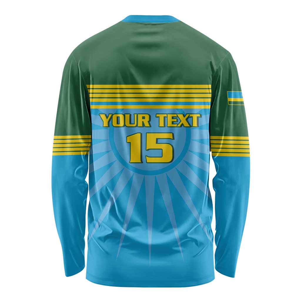 Custom Rwanda Basketball Long Sleeve Shirt Go Champions - Wonder Print Shop