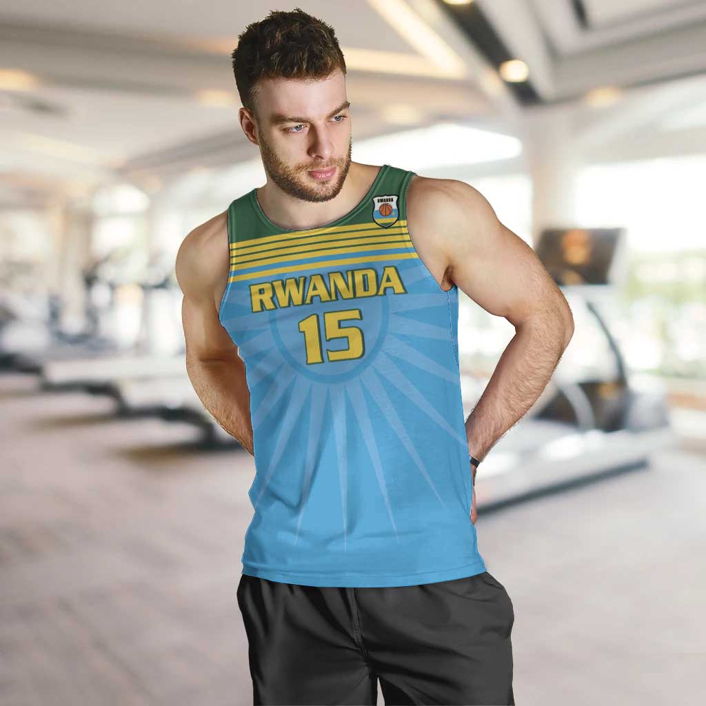 Custom Rwanda Basketball Men Tank Top Go Champions - Wonder Print Shop