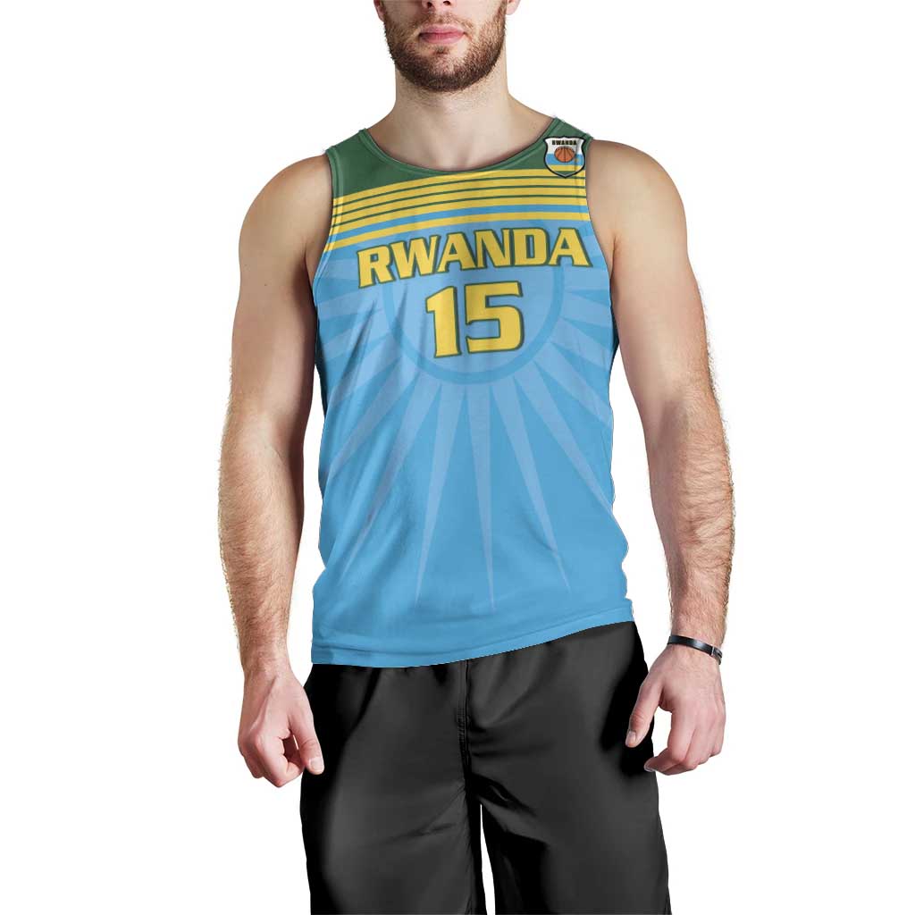 Custom Rwanda Basketball Men Tank Top Go Champions - Wonder Print Shop