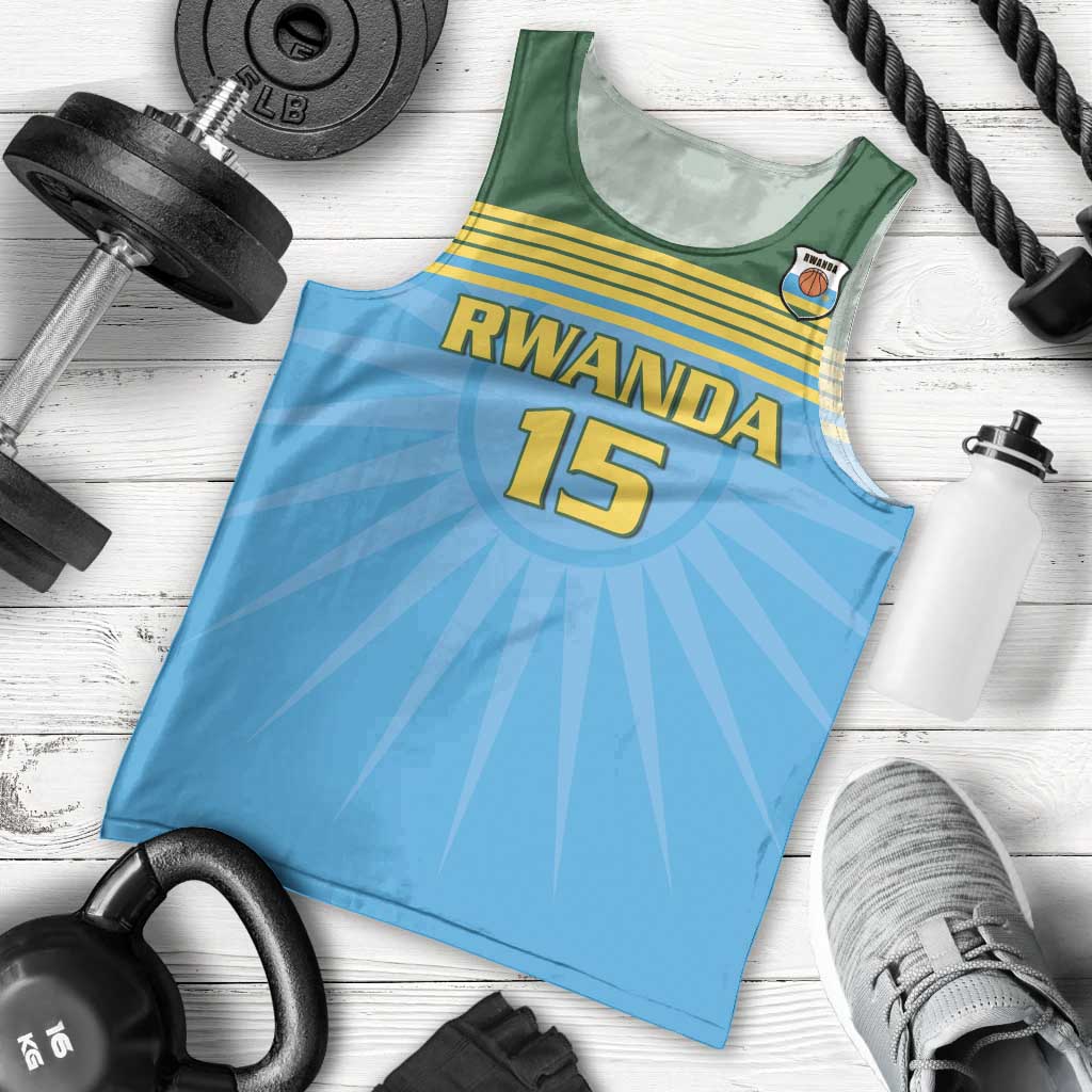 Custom Rwanda Basketball Men Tank Top Go Champions - Wonder Print Shop