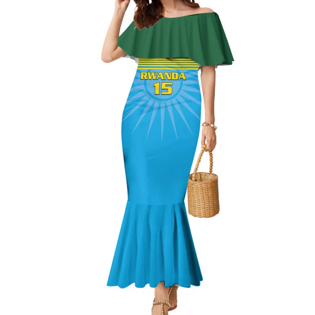 Custom Rwanda Basketball Mermaid Dress Go Champions - Wonder Print Shop