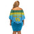 Custom Rwanda Basketball Off Shoulder Short Dress Go Champions - Wonder Print Shop
