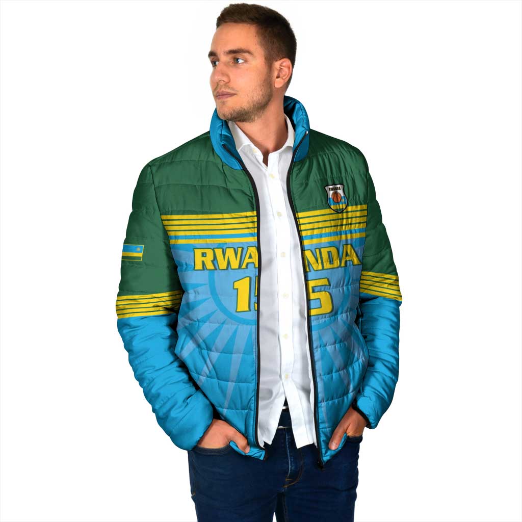 Custom Rwanda Basketball Padded Jacket Go Champions - Wonder Print Shop