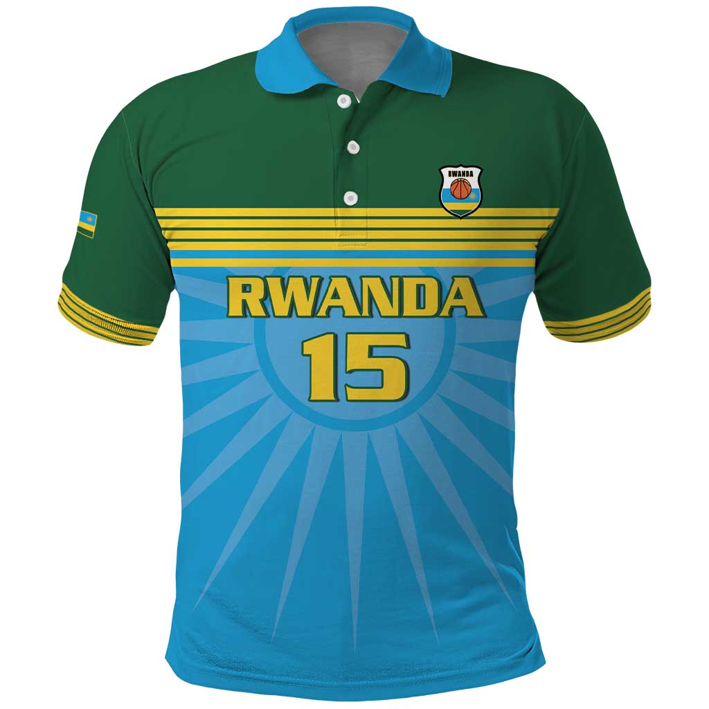 Custom Rwanda Basketball Polo Shirt Go Champions - Wonder Print Shop