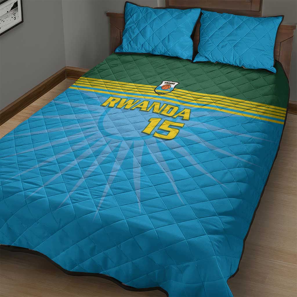 Custom Rwanda Basketball Quilt Bed Set Go Champions - Wonder Print Shop