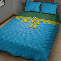 Custom Rwanda Basketball Quilt Bed Set Go Champions - Wonder Print Shop