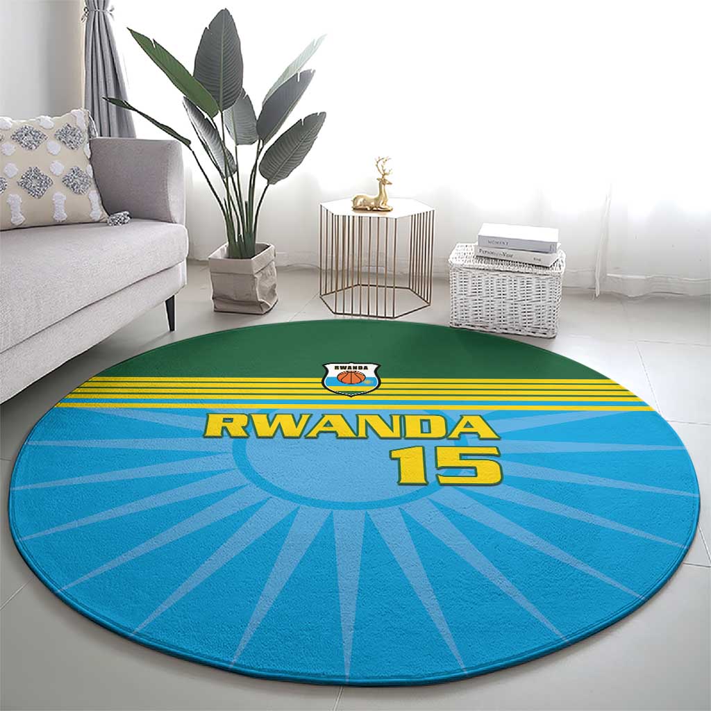 Custom Rwanda Basketball Round Carpet Go Champions - Wonder Print Shop