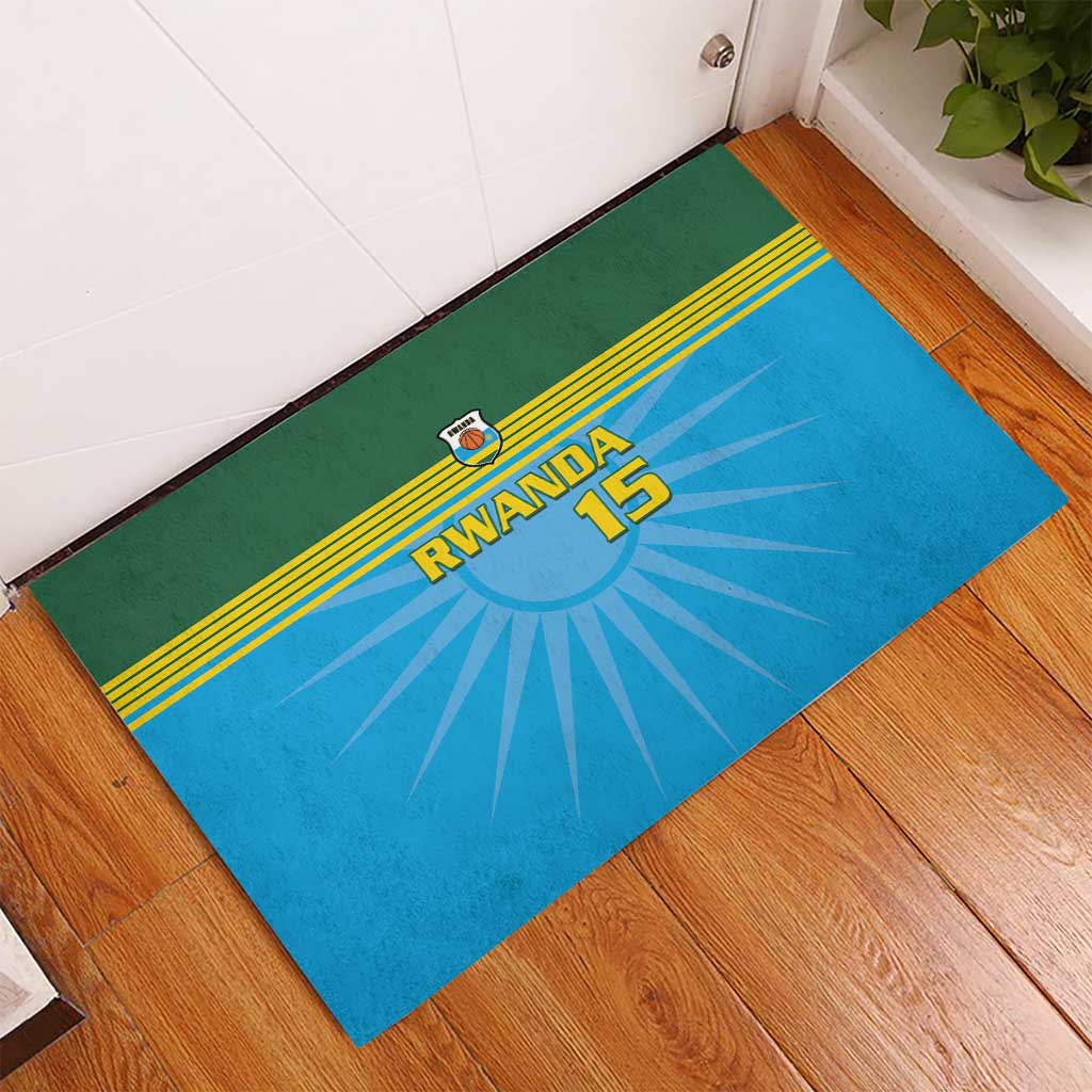 Custom Rwanda Basketball Rubber Doormat Go Champions - Wonder Print Shop