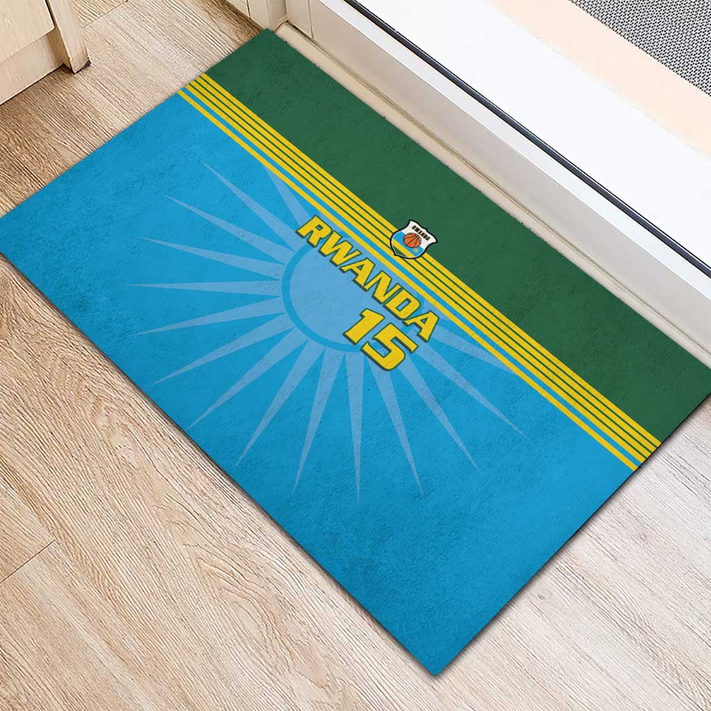 Custom Rwanda Basketball Rubber Doormat Go Champions - Wonder Print Shop