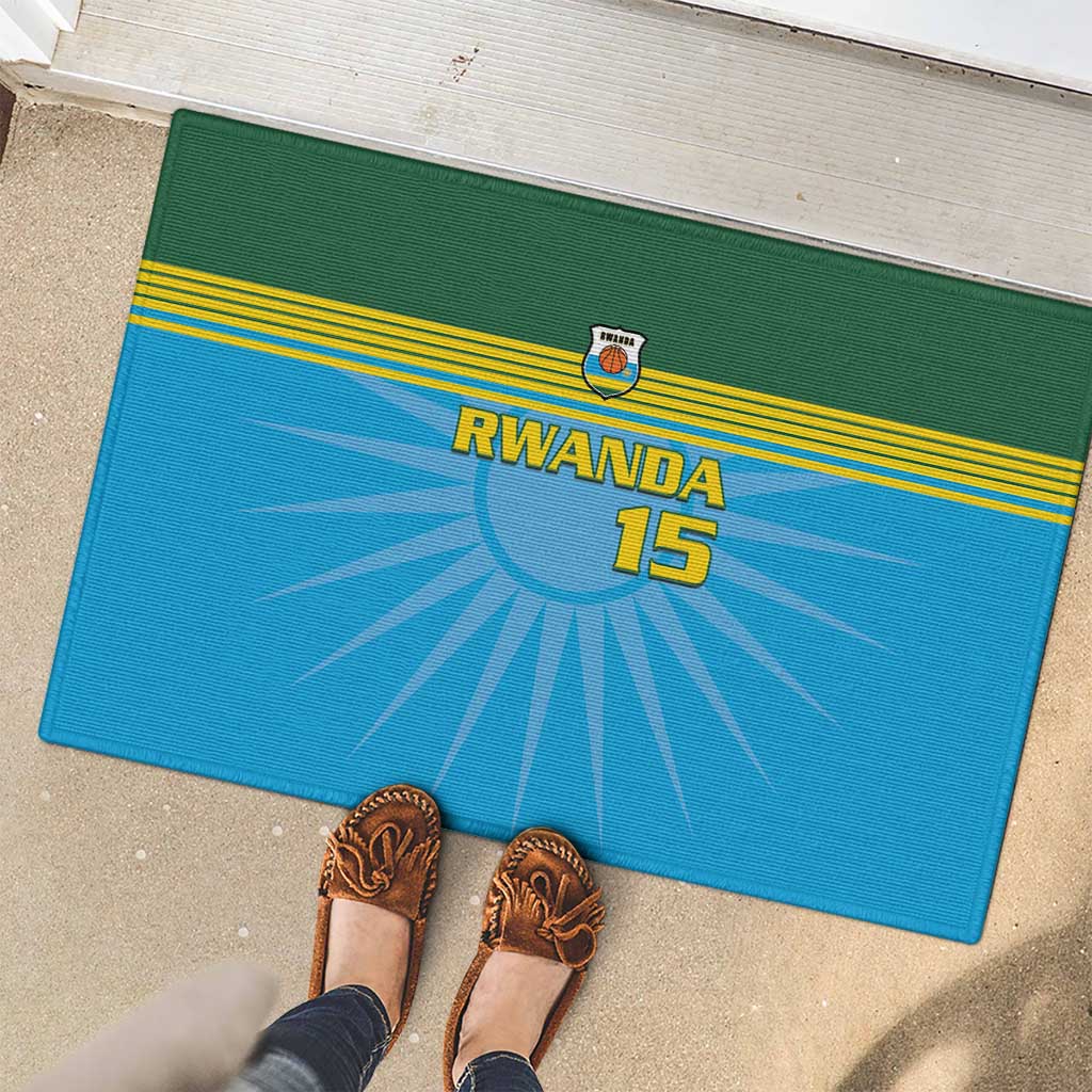 Custom Rwanda Basketball Rubber Doormat Go Champions - Wonder Print Shop