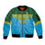 Custom Rwanda Basketball Sleeve Zip Bomber Jacket Go Champions - Wonder Print Shop