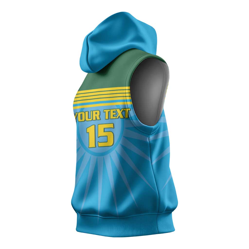 Custom Rwanda Basketball Sleeveless Hoodie Go Champions - Wonder Print Shop