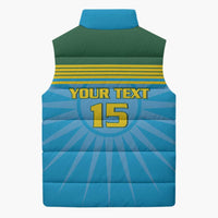 Custom Rwanda Basketball Sleeveless Puffer Jacket Go Champions - undefined