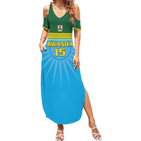 Custom Rwanda Basketball Summer Maxi Dress Go Champions - Wonder Print Shop