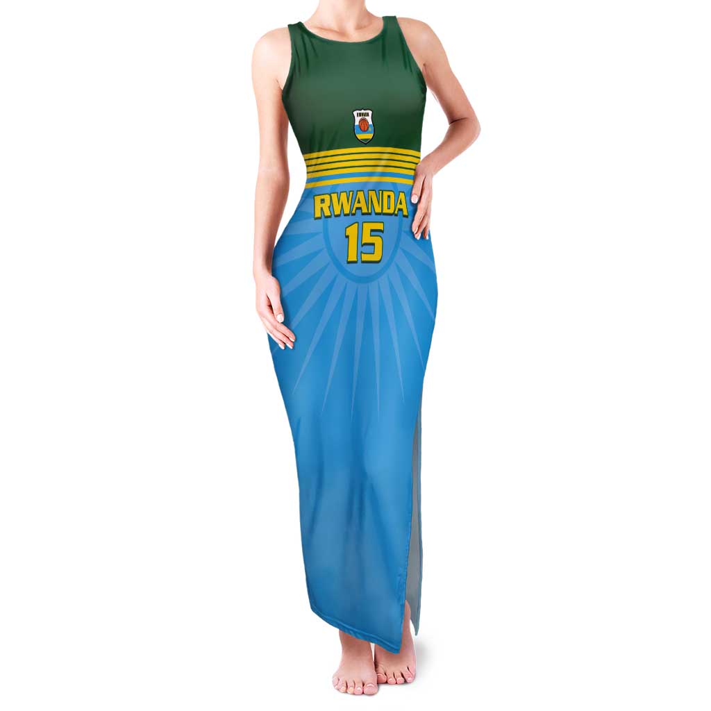 Custom Rwanda Basketball Tank Maxi Dress Go Champions - Wonder Print Shop