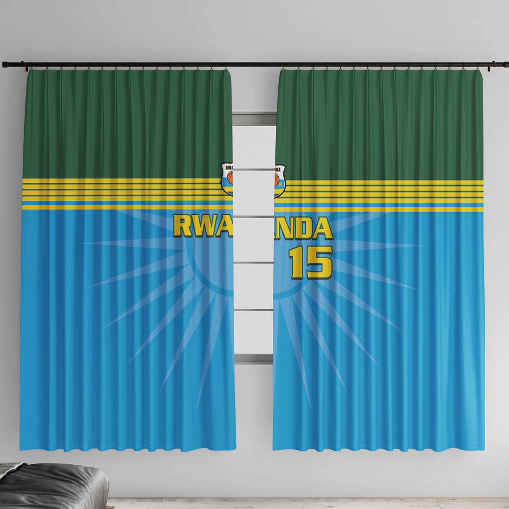 Custom Rwanda Basketball Window Curtain Go Champions - Wonder Print Shop