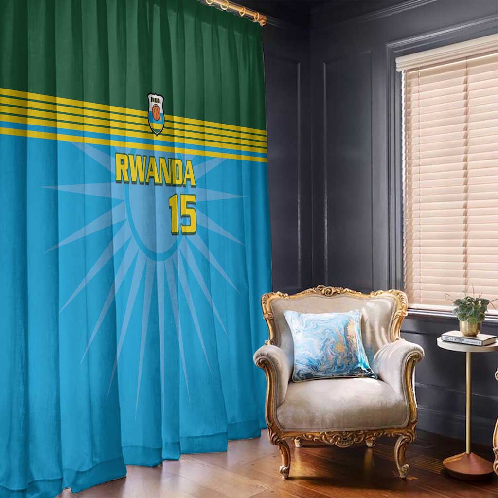 Custom Rwanda Basketball Window Curtain Go Champions - Wonder Print Shop