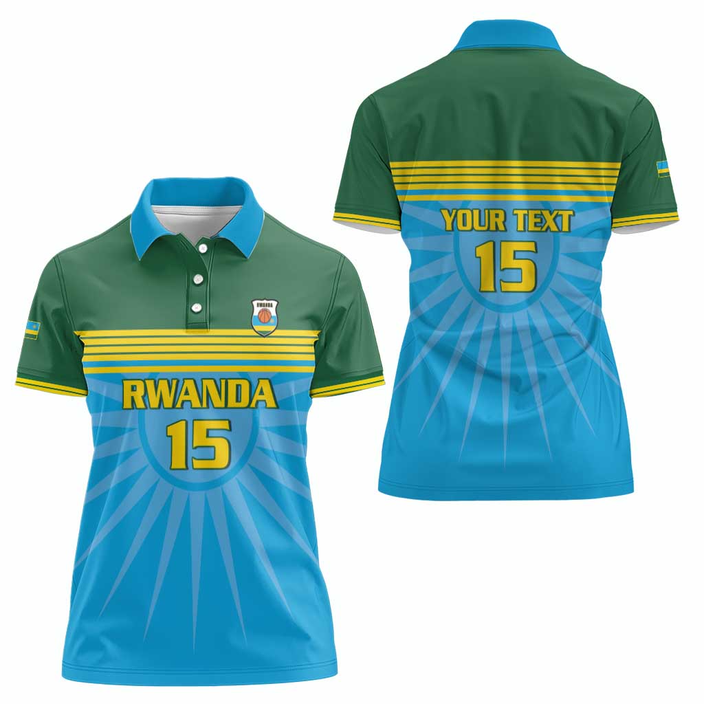 Custom Rwanda Basketball Women Polo Shirt Go Champions - Wonder Print Shop