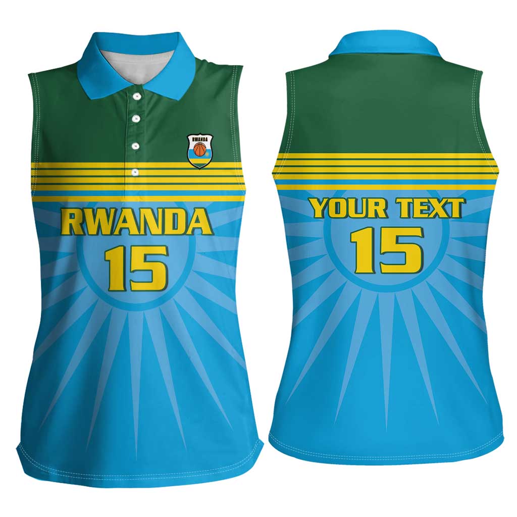 Custom Rwanda Basketball Women Sleeveless Polo Shirt Go Champions - Wonder Print Shop