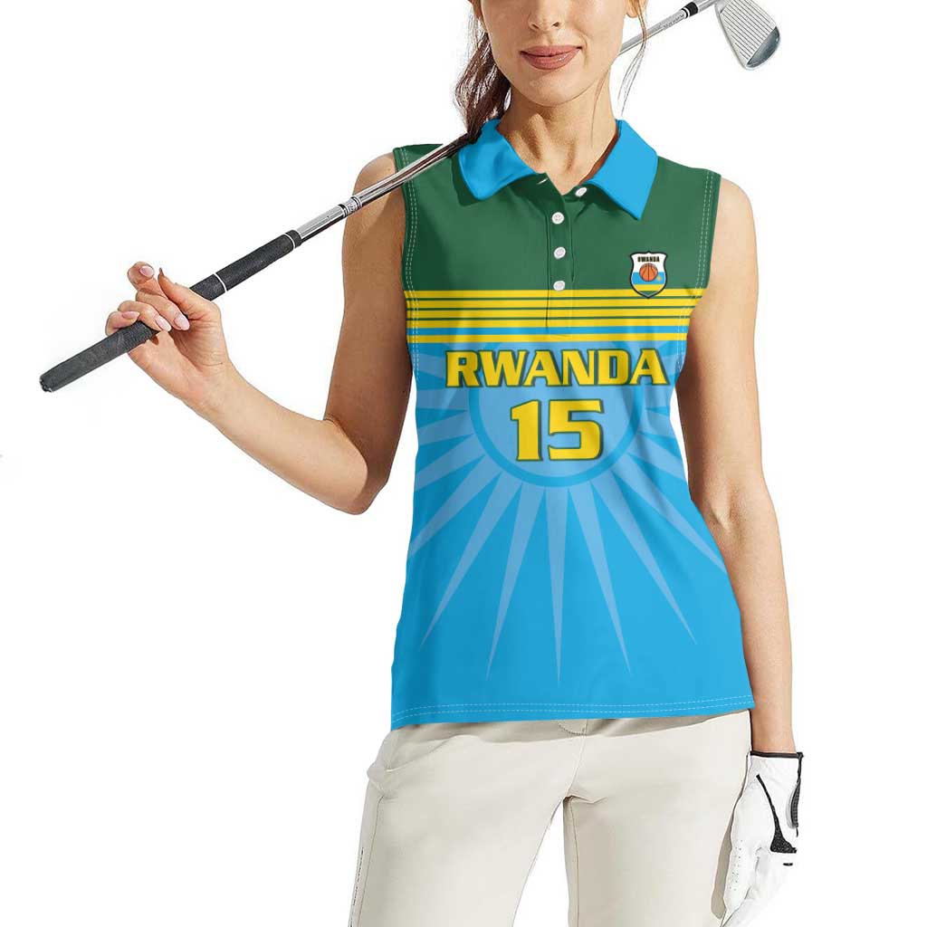 Custom Rwanda Basketball Women Sleeveless Polo Shirt Go Champions - Wonder Print Shop