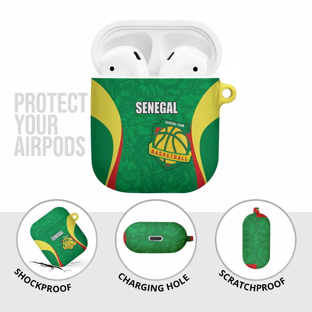 Custom Senegal Basketball AirPods Case Go Champions Lions - Wonder Print Shop