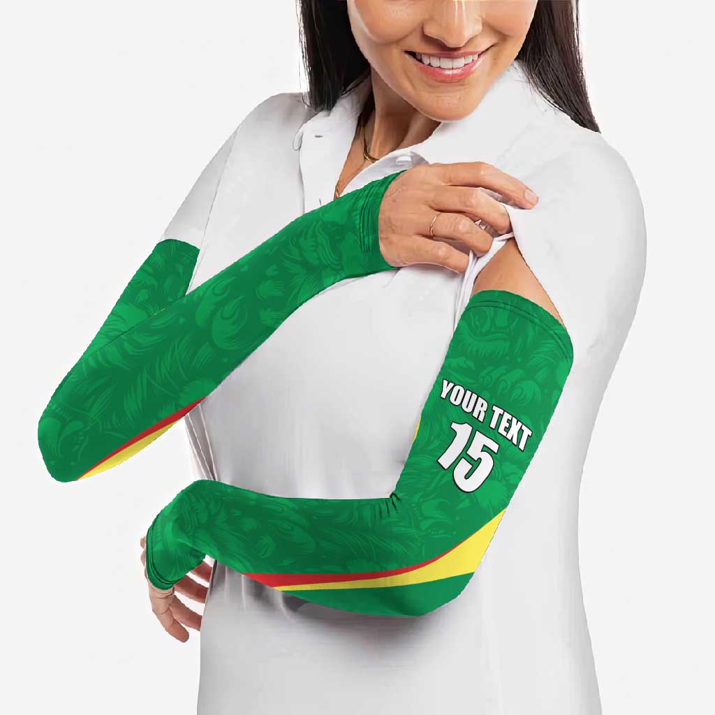 Custom Senegal Basketball Arm Sleeves Go Champions Lions - Wonder Print Shop