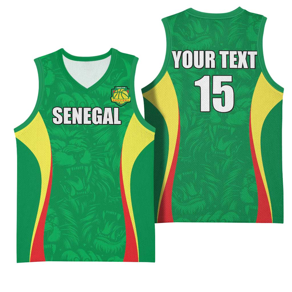 Custom Senegal Basketball Basketball Jersey Go Champions Lions - Wonder Print Shop