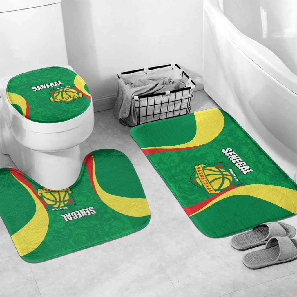 Custom Senegal Basketball Bathroom Set Go Champions Lions - Wonder Print Shop