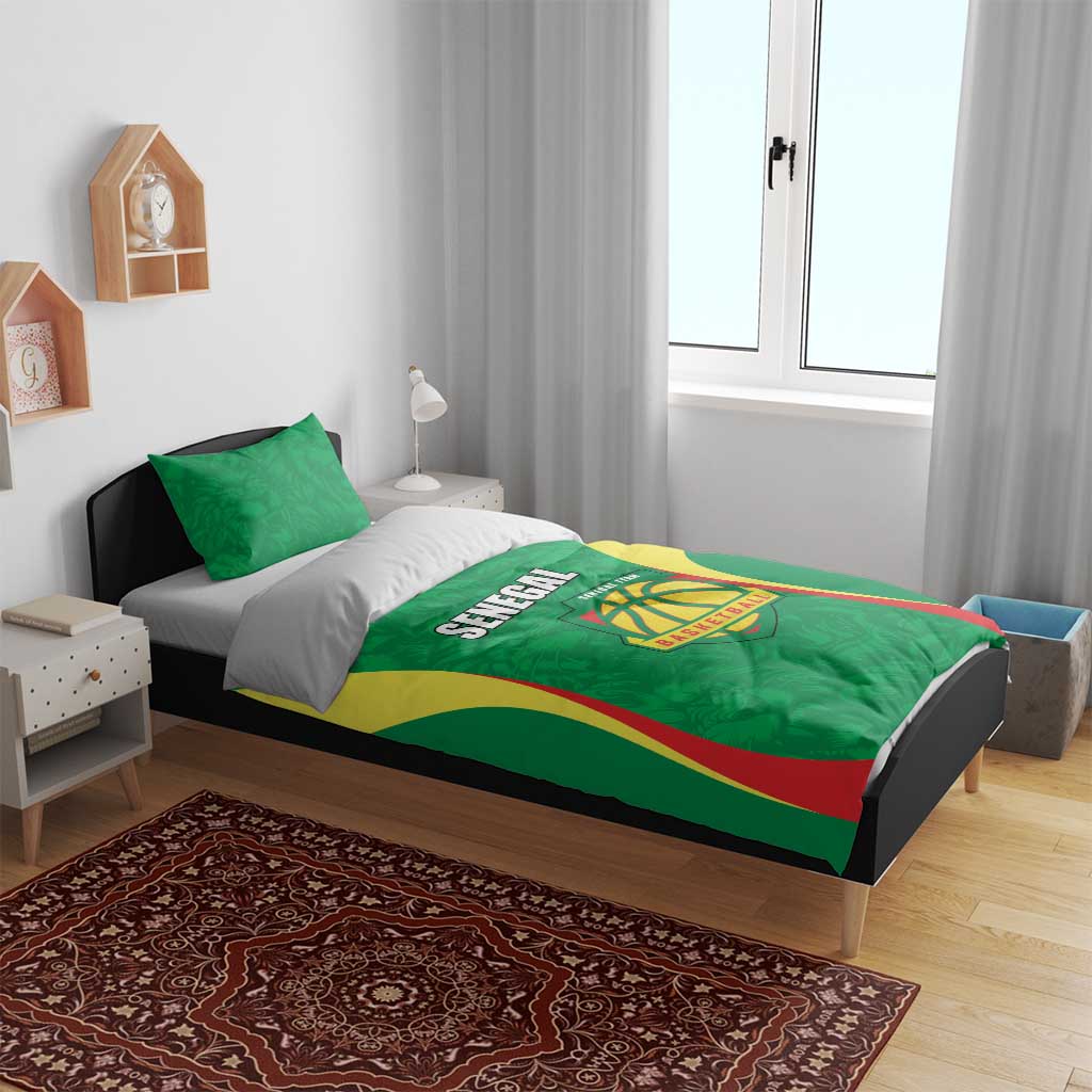 Custom Senegal Basketball Bedding Set Go Champions Lions - Wonder Print Shop