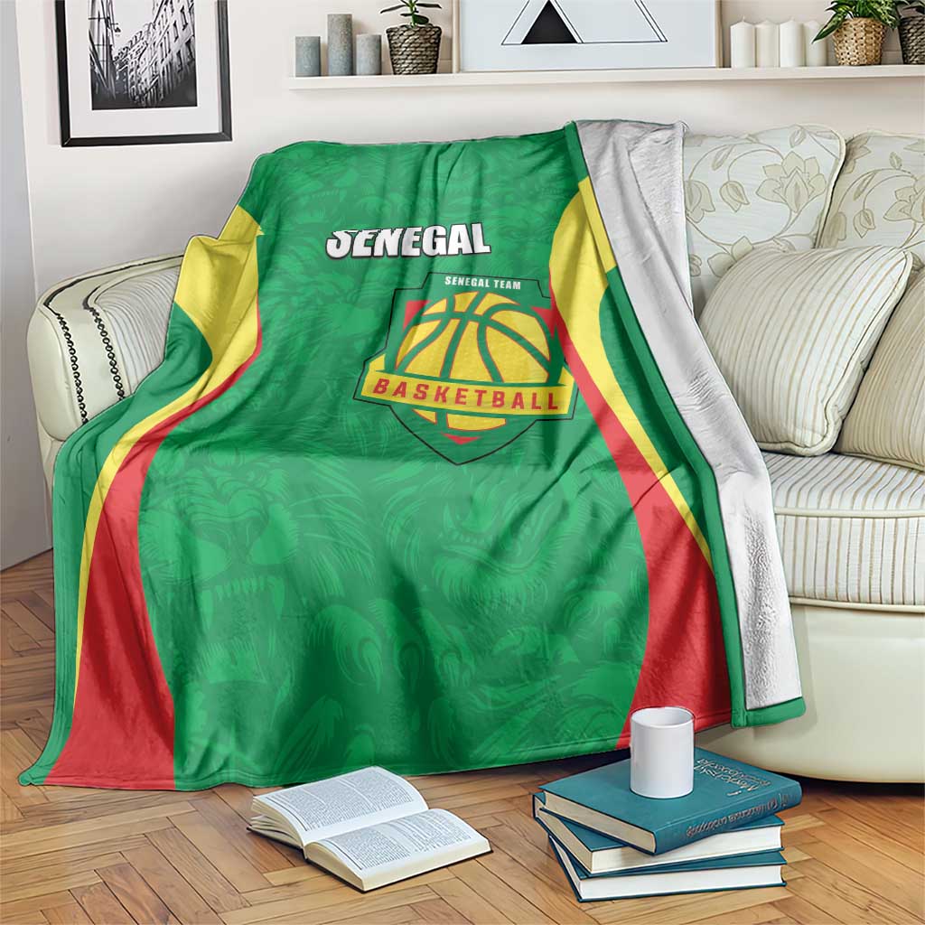 Custom Senegal Basketball Blanket Go Champions Lions - Wonder Print Shop