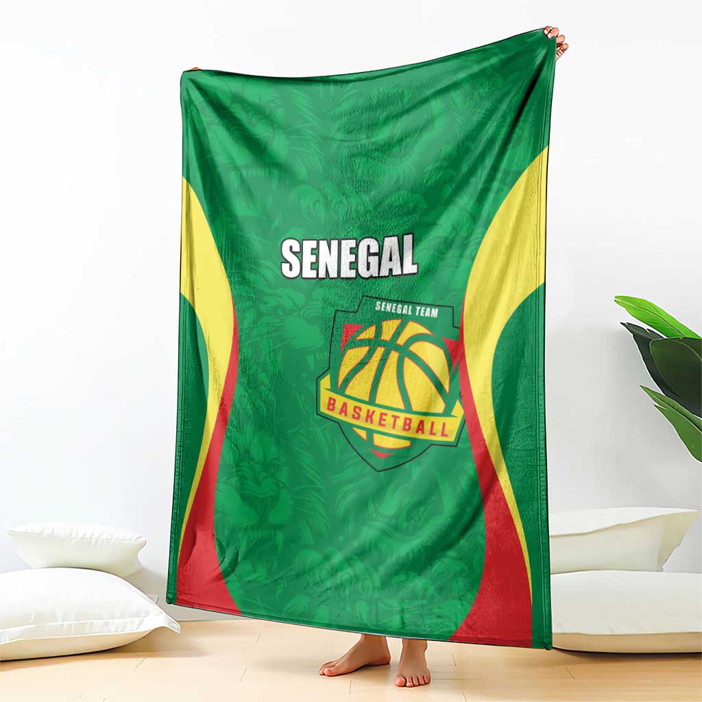 Custom Senegal Basketball Blanket Go Champions Lions - Wonder Print Shop