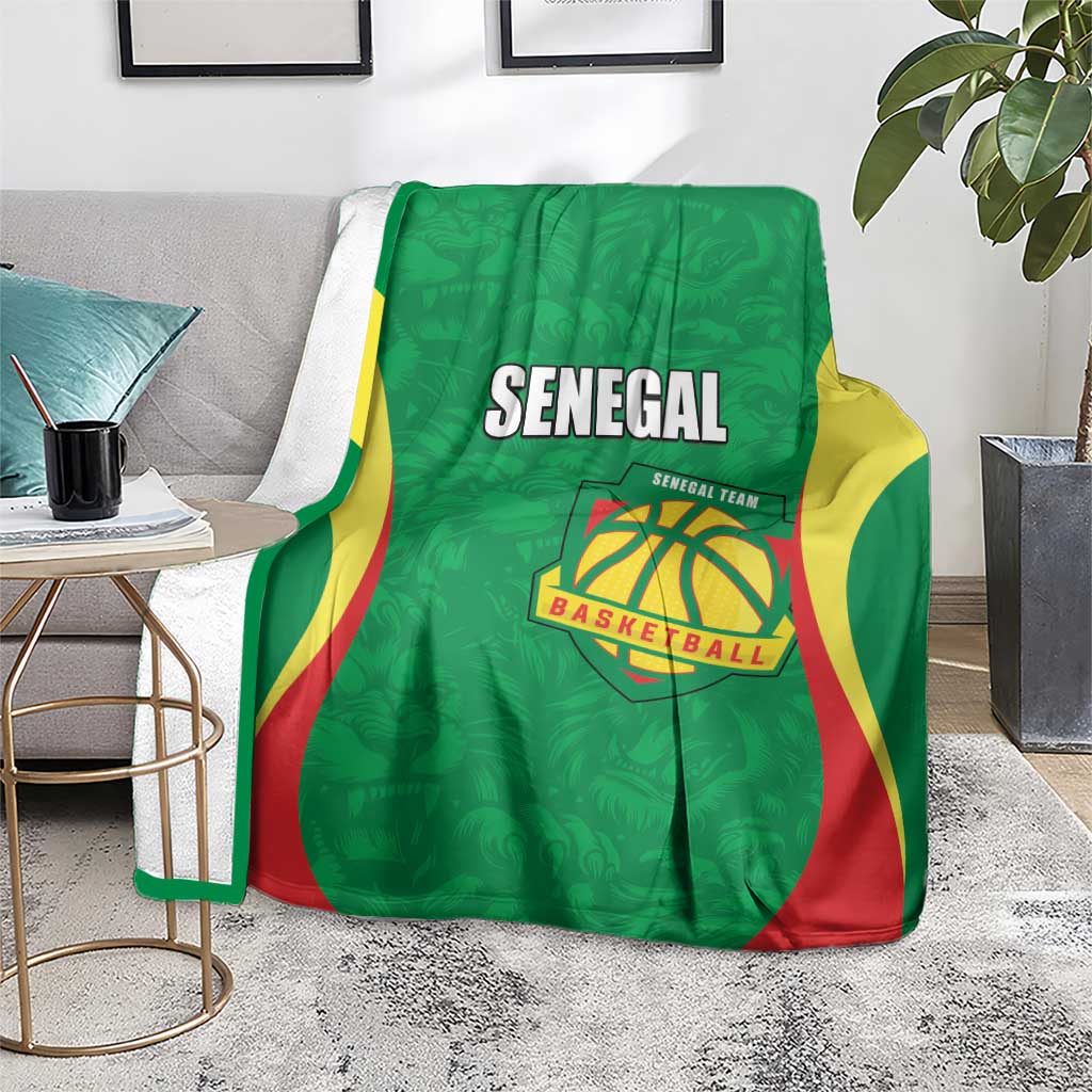 Custom Senegal Basketball Blanket Go Champions Lions - Wonder Print Shop