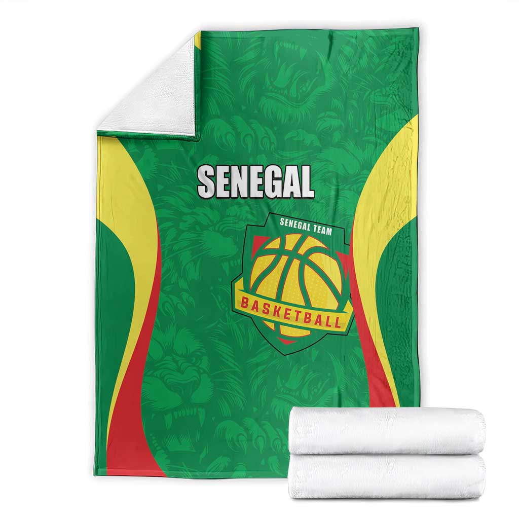 Custom Senegal Basketball Blanket Go Champions Lions - Wonder Print Shop