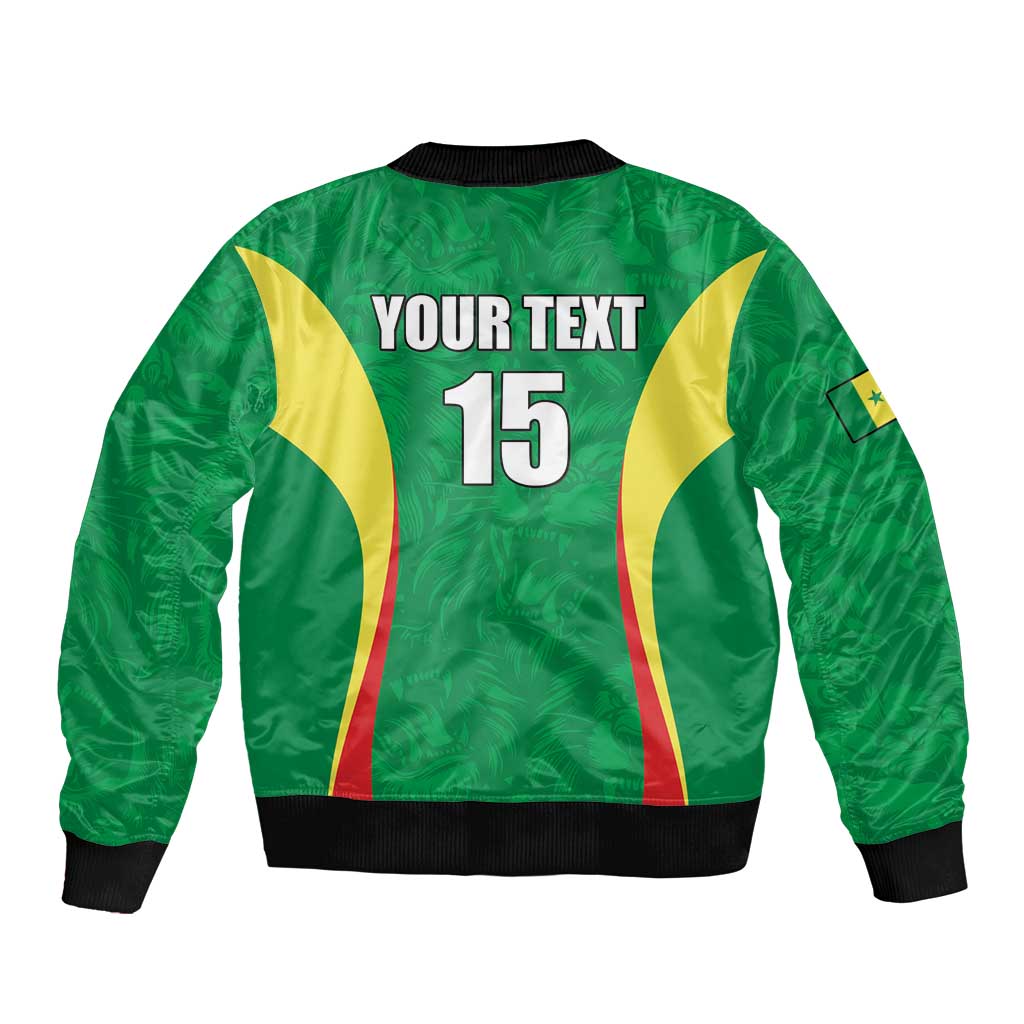 Custom Senegal Basketball Bomber Jacket Go Champions Lions - Wonder Print Shop