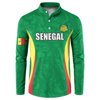 Custom Senegal Basketball Button Sweatshirt Go Champions Lions - Wonder Print Shop