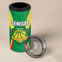 Custom Senegal Basketball 4 in 1 Can Cooler Tumbler Go Champions Lions - Wonder Print Shop