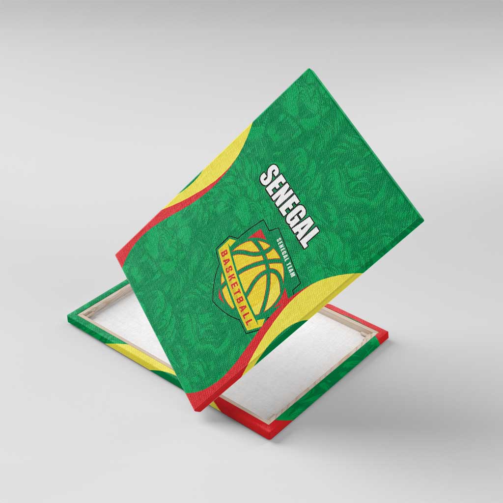 Custom Senegal Basketball Canvas Wall Art Go Champions Lions - Wonder Print Shop