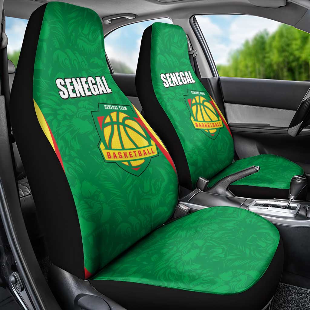 Custom Senegal Basketball Car Seat Cover Go Champions Lions - Wonder Print Shop