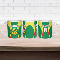 Custom Senegal Basketball Ceramic Mug Go Champions Lions - Wonder Print Shop