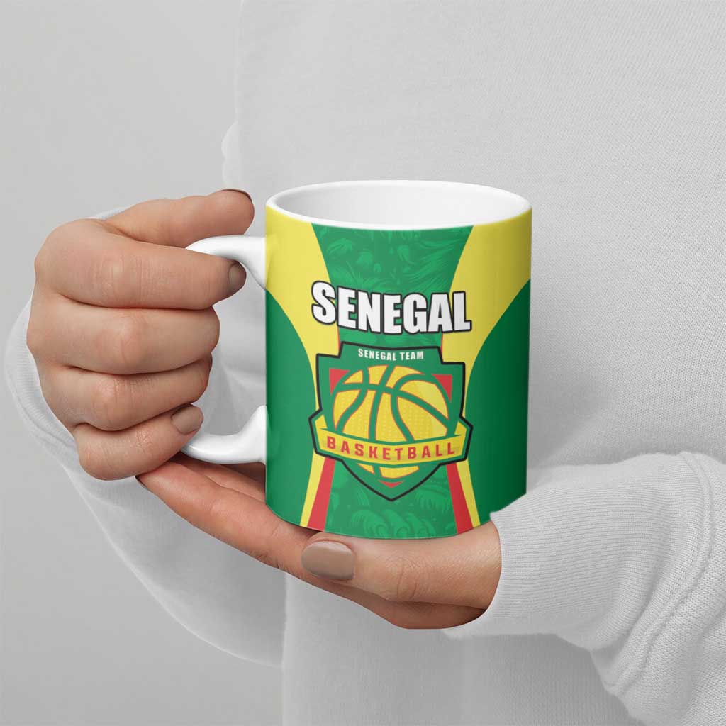 Custom Senegal Basketball Ceramic Mug Go Champions Lions - Wonder Print Shop