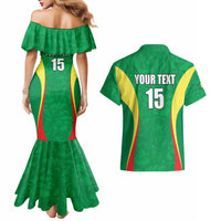 Custom Senegal Basketball Couples Matching Mermaid Dress and Hawaiian Shirt Go Champions Lions - Wonder Print Shop