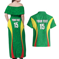 Custom Senegal Basketball Couples Matching Off Shoulder Maxi Dress and Hawaiian Shirt Go Champions Lions - Wonder Print Shop